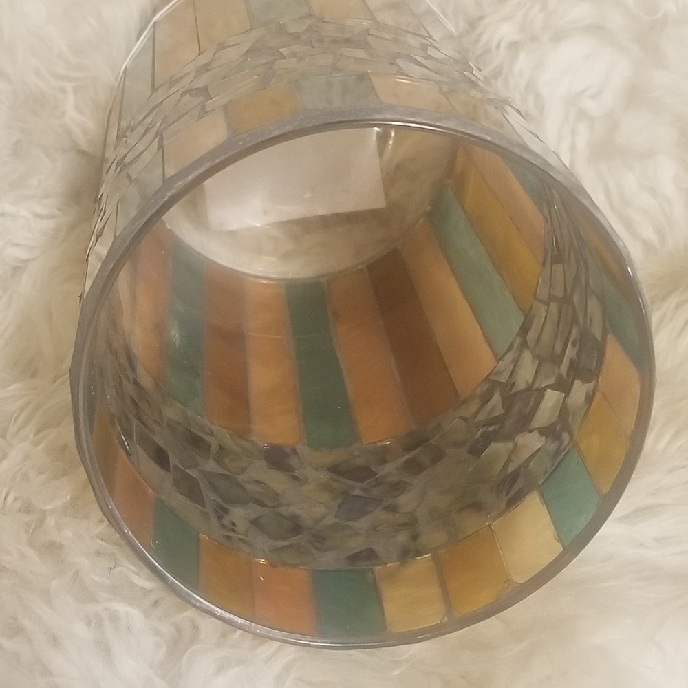 Home interiors stained glass candle holder - Picture 3 of 6